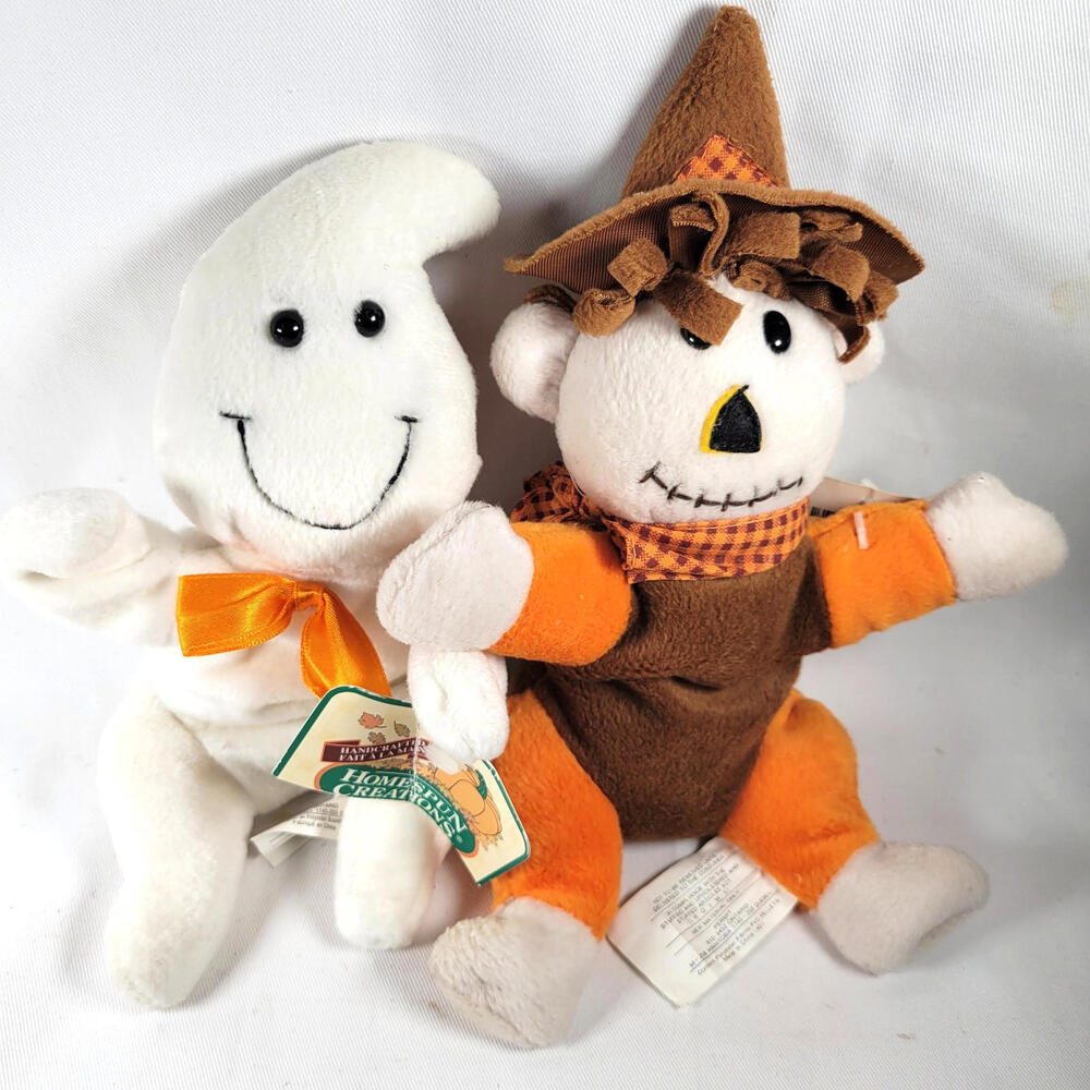 Vintage Dan Dee Collector's Choice Bean Bag Friends Spooky Ghost Halloween Plush